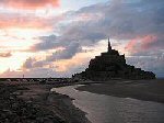 Mont Saint Michel bij valavond