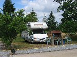 Onze motorhome in de tuin