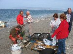 Visverkoop op het strand