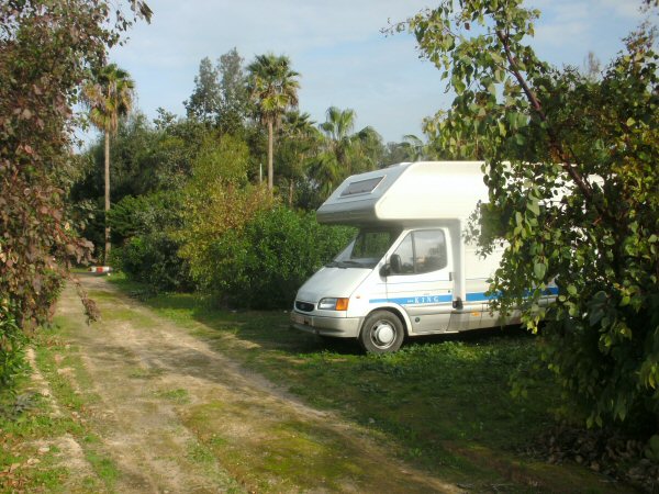 Onze motorhome op Camping Les Mimosas