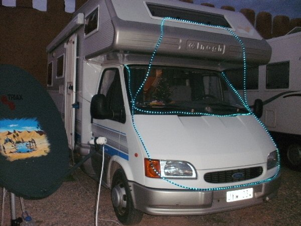 Versierde motorhome