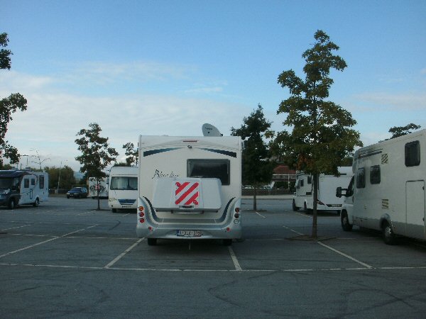 De parking voor motorhomes in Vila Nova de Cerveira