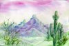 Landschap met cactussen
